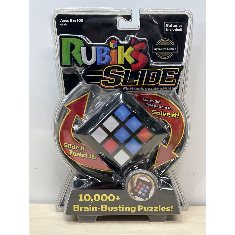 Rubik's Slide Electronic Game 10,000+ Brain Busting Puzzles Rubiks Cube NEW